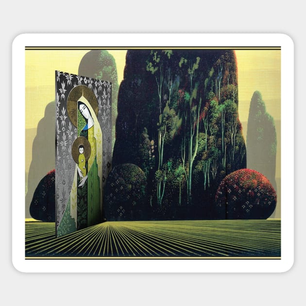 eyvind earle Sticker by QualityArtFirst